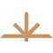 Ekena Millwork Kennewick Timber Gable Bracket, Western Red Cedar, 48"W x 24"H x 1 1/2"D x 3 1/2"F, 12/12 Pitch GBW048X24X0204KEN00SWR - alternate 1